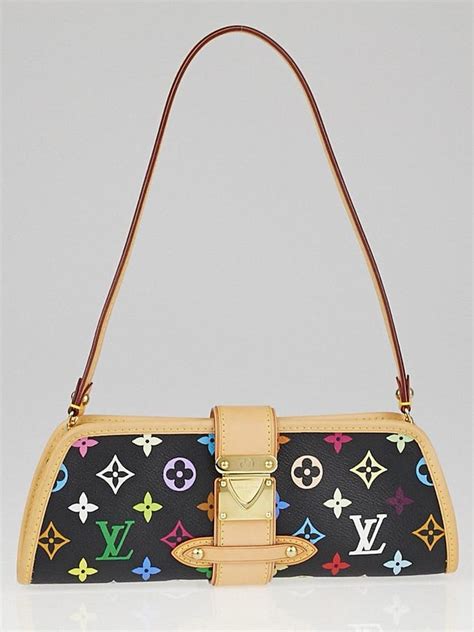 louis vuitton black monogram multicolore shirley bag